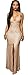 Kearia Women Sleeveless Deep V-Neck Sequin Split Bodycon Cocktail Party Maxi Dress Rose Gold Medium