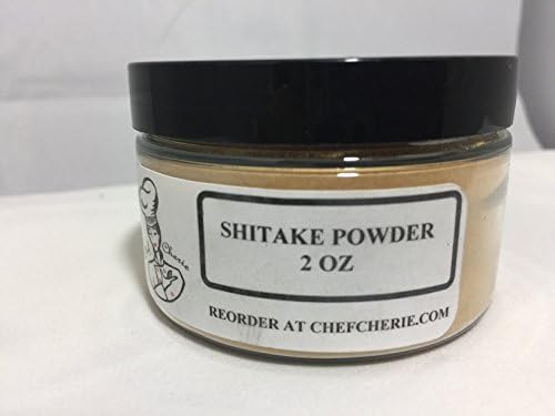 Shiitake powder in a plastic jar (holds 3.7 oz)