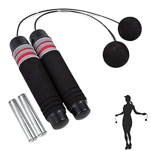 Draadloos springtouw, instelbaar snoerloos overspringen, springtouw, verwarde snelheid springtouw, gewogen draadloos…