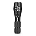 Alonefire flashlight led tactical flashlight insight flashlights 800 lumens xml T6 Adjustable 5 modes Zoomable Focus black Torch for defensive self defense Handheld Home Sports Outdoors Camping Hiking