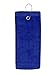 Simplicity 100% Cotton Terry Sports Golf Towel w/Grommet and Hook Tri Fold_Royal