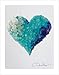 Love - Rare Blues & Aqua Sea Glass Heart Poster Print. 11x14 Great for Framing. Best Quality Gifts of Heart Collection. Unique Birthday, Christmas & Valentines Gifts for Women, Men & Kids of All Ages