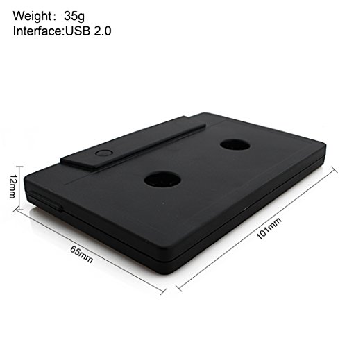 Usbkingdom 8GB USB 2.0 Flash Drive Cassette Tape Shape Thumb Drive Memory Stick Pendrive (Black) - Thumbnail 3