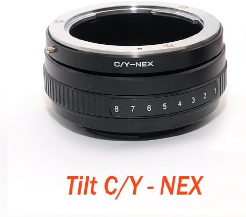 EzFoto Tilt Contax Yashica C/Y Lens to Sony Alpha Nex E-mount Camera Adapter, for Sony NEX-3 NEX-5 NEX-3C NEX-VG10 camera