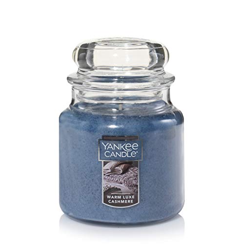 Yankee Candle Medium Jar Warm Luxe Cashmere Scented Premium Grade Paraffin Candle Wax with up to 75 Hour Burn Time