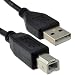 kenable USB 2.0 24AWG High Speed Cable Printer Lead A to B Black 0.6m (~2 feet) 60cm