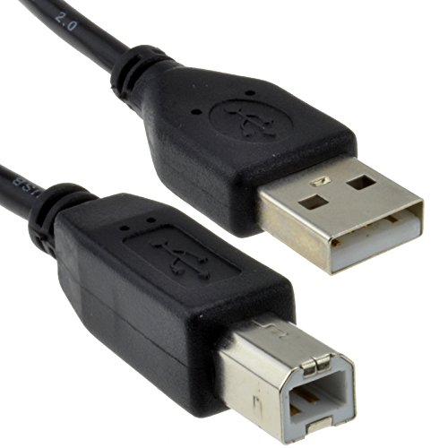kenable USB 2.0 24AWG High Speed Cable Printer Lead A to B Black 0.6m (~2 feet) 60cm
