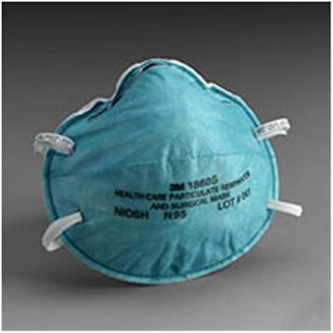 WP000-3M-1860S 3M-1860S Mask Face N95 Particulate Respirator Teal Headband LF Small 20/Bx From 3M # 1860S