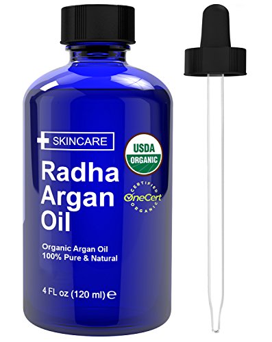 UPC 712038120321, Radha Beauty Moroccan Argan Oil for Hair, Face &amp; Skin 4 oz - USDA Organic 100% Pure Cold pressed Virgin Oil From Morocco - By Radha Beauty