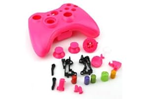 OSTENT Replacement Case Shell & Button Kit for Microsoft Xbox 360 Wireless Controller Color Pink