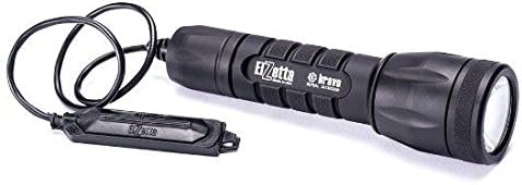 Elzetta B136 Bravo 2-Cell Flashlight with Standard Bezel Ring, High Output AVS Head, Remote Tape Switch with 12" Cable