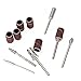 Pixnor 6pcs Manicure Pedicure Diamond Nail Bits Set with Sanding Bands for Electric Nail FileDrill