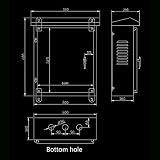 AXOTEN 304 Stainless Steel Electrical Box 60x50x18CM Weatherproof NEMA Project view 3