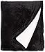 Chezmoi Collection Micromink Sherpa Reversible Throw Blanket (King, Black)