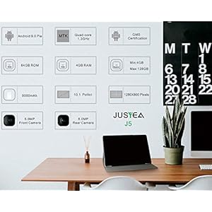 JUSYEA Tablet 10.1 Pollici Android 10 Tablets con 4GB RAM + 64GB ROM, Espansione 128GB, WiFi + GPS + Bluetooth 8000mAh… - immagine 4