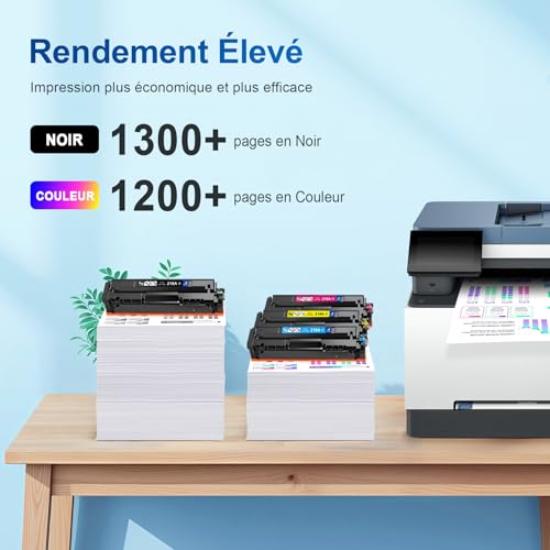 219A avec Puce Compatible pour HP 219A 219X Toner pour HP Color LaserJet Pro MFP 3302fdw 3302fdwg 3302sdw 3302sdwg 3302fdn 3302fdng 3202dw 3202dn W2190A W2190X (4-Pack, Noir Cyan Jaune Magenta)