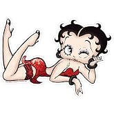 CafePress Betty Boop Red Sequins Large Die Cut Sticker, 8.75" x 8.75" Matte Finish