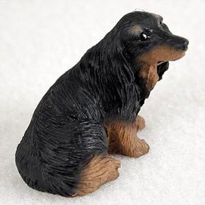 Amazon Com Dachshund Longhaired Black Dog Figurine Height Approx