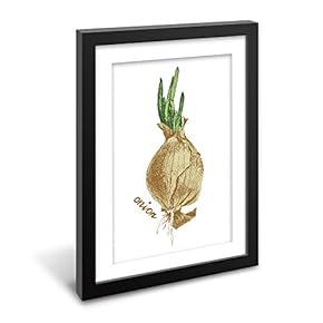 Black Paper Framed for Living Room Bedroom Simple Herbs for