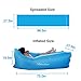 RIHACHAN Inflatable Lounger, Waterproof Air Bag Chair Sofa, Fast Inflate by Wind or Air Pump, Perfect for Travelling, Camping, Hiking, Pool and Beach Parties, Lazy Hangout Couch Bed(blue)