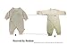 Fairy Baby Unisex Newborn Organic Cotton Belt Butterfly Slant Opening Romper,0-3M,Green Feet