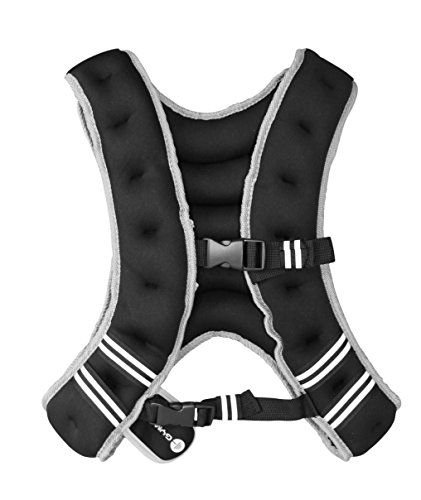 GYMENIST 43235-199329 Weight Vest with Adjustable StrapsWeighted Vest One Size Fits All (25 LB), 25-LB, Black
