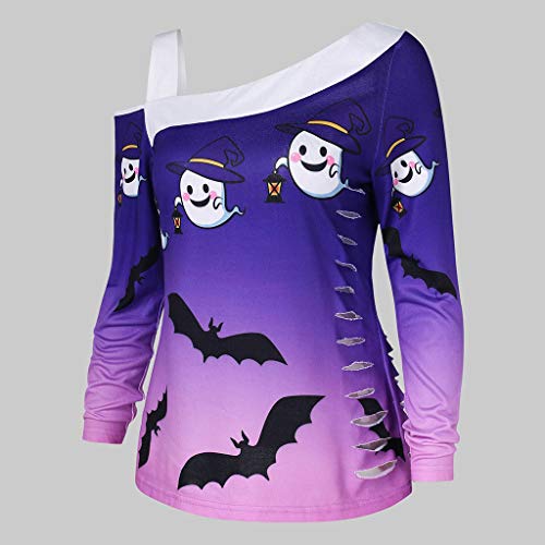 4 Halloween+Shoulder+Sweatshirt+Slouchy+Pullover