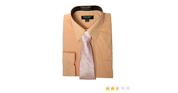 Amazon.com: Conjunto de corbata de manga larga para vestido de hombre  (cuello de 16.0 - 32.1 in, manga de 34.0 - 32.1 in, melocotón) : Ropa,  Zapatos y Joyería
