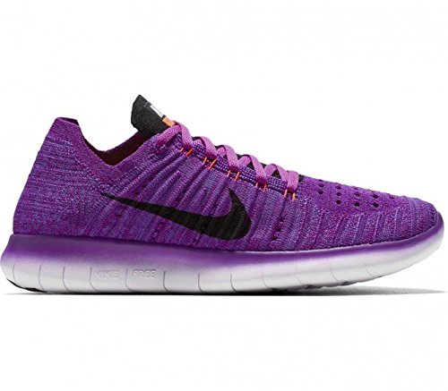 Nike Women's Free Running Motion Flyknit Shoes, Hyper Violet/Total Crimson/Laser Orange/Black - 10.5 B(M) US