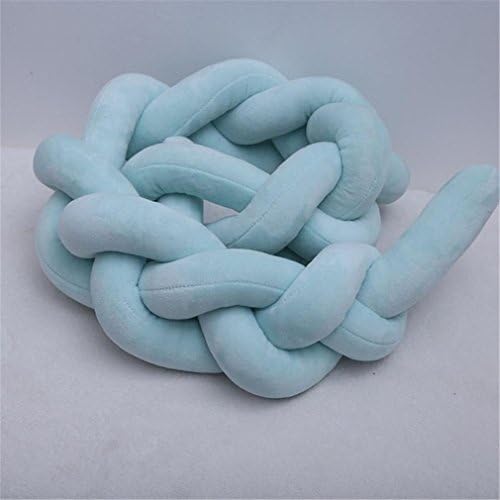 Handmade Knotted Ball Pillow Weaving Strip Hit Baby Sleep Cushion Bed Bumper Children's Room Stuffed Toy see chart1 1.5M