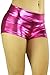 ToBeInStyle Women's Elastic Higher Waisted Metallic Mini Shorts