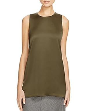 Womens Parieom Crepe Criss-Cross Back Pullover Top Cedar M