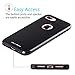 iPhone 7 Plus Case, Moonmini 2 in 1 Hybrid Hard PC + Soft TPU Shockproof Slim Dual Layer Rugged Bumper Protective Cover for iPhone 7 Plus - Jet Black