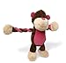 Charming Pet Pulleez Monkey Squeaky Plush Dog Toy with Ropes for Pull-Through Tugging Action