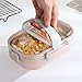 Arderlive Bento Lunch Box With portable utensils, 2- Sealed Compartment Leakproof Stainless Steel Lunch Container For Kids Or Adults, Bpa-Free(Pink)