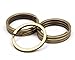 Shapenty 1.2 Inch Antique Bronze Flat Split Key Chain Ring Connector Metal Keychain Keyring Clip Loop Holder (Bronze Tone, 7PCS)