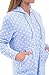 Alexander Del Rossa Womens Fleece Onesie, Hooded Footed Jumpsuit Pajamas, Small Blue with White Polka Dots (A0322R48SM)