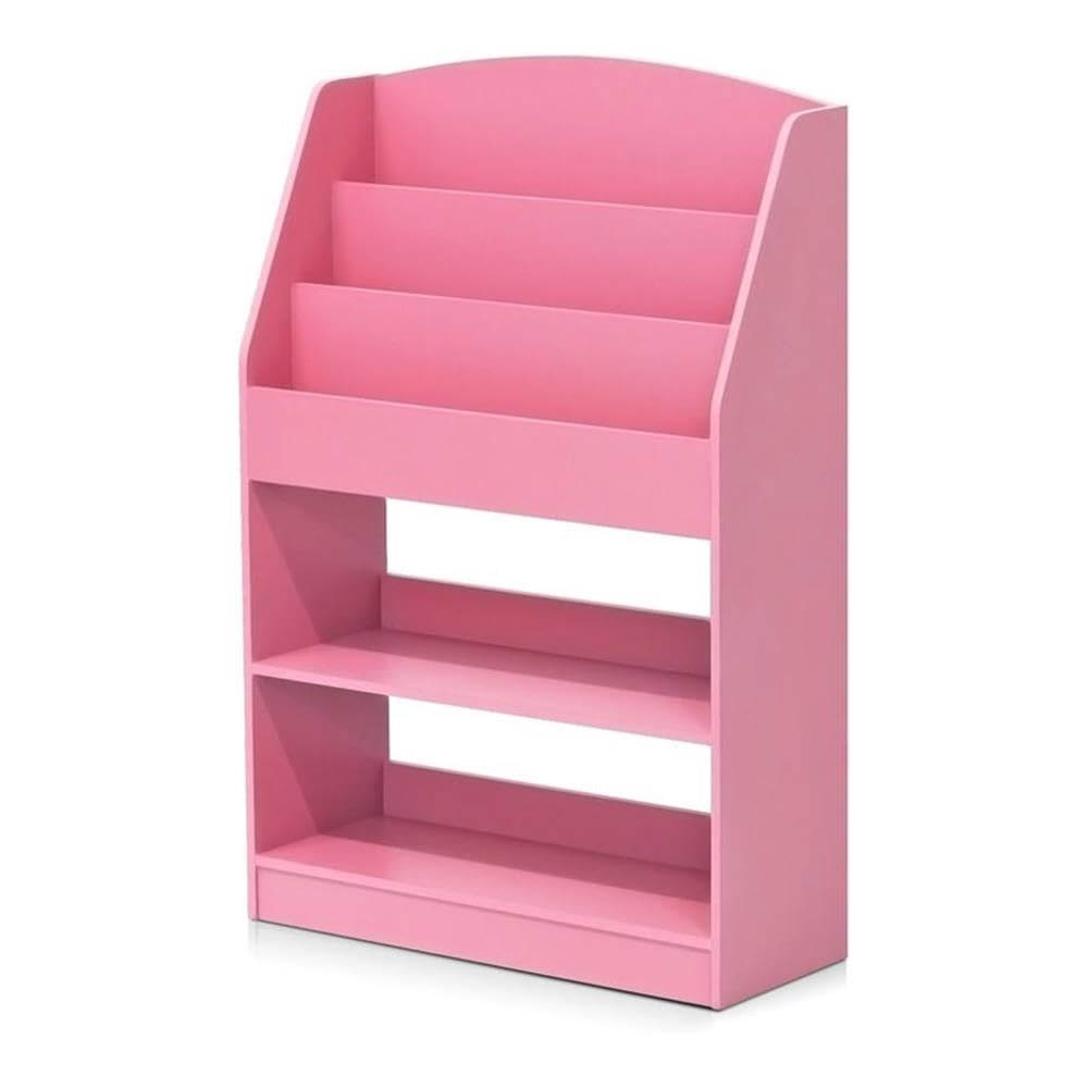 Furinno Lova Magazine/Bookshelf with Storage, Pink