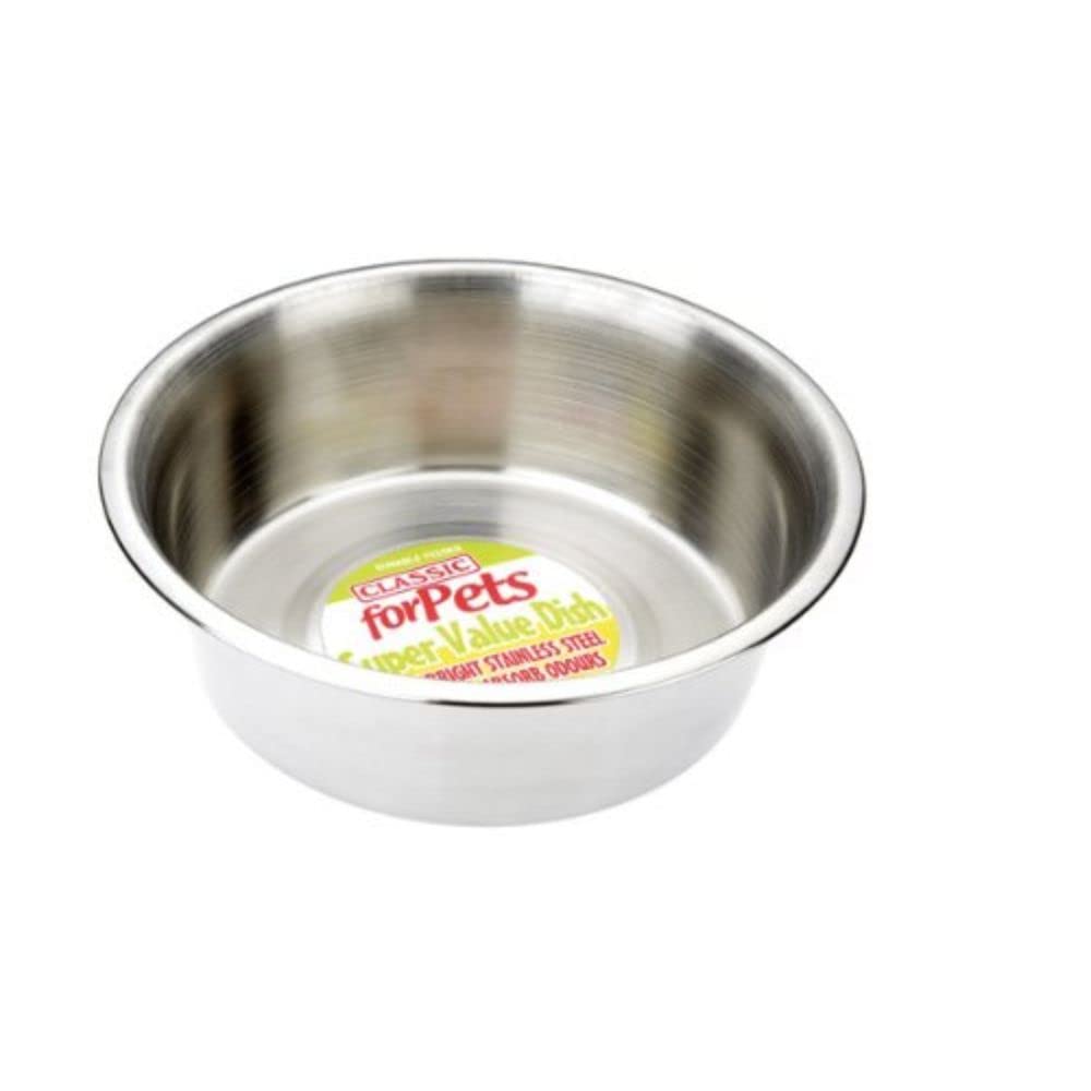 Classic Pet Products Classic Super Value Stainless Steel Dish, 2800 ml