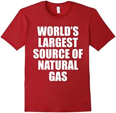 Mens World's largest source of natural gas tshirt 3XL Cranberry