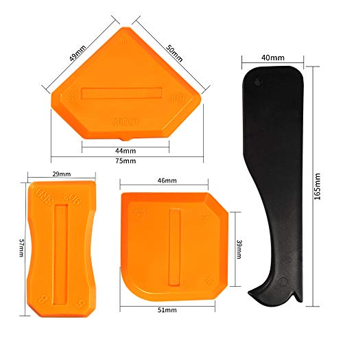 3 In 1 Caulking Tool Kit, Silicone Sealant Finishing Tool, Glass Glue Angle Grout Scraper