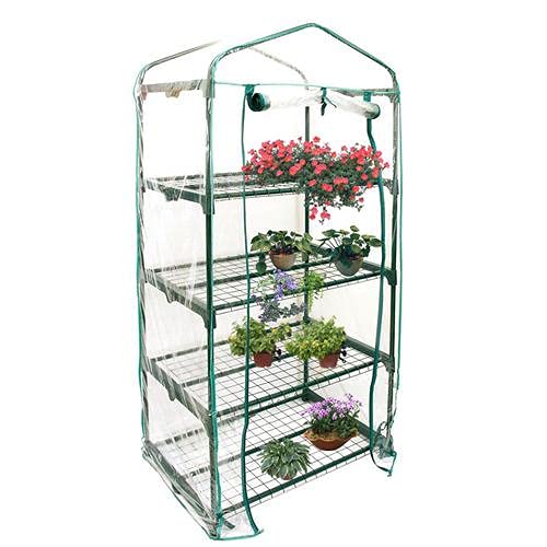 MEYANG Greenhouse Replacement, Waterproof Clear PVC for 4 Tier Growhouse, Portable Garden Green House, Greenhouse Tents Plant for Outdoor Garden Plants Flower House - (Only)