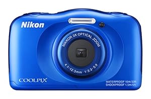 Nikon COOLPIX S33 Waterproof Digital Camera (Blue)