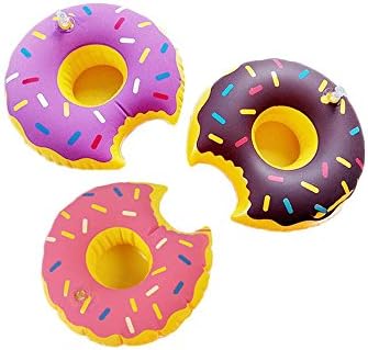 Donut Pool Drink Holder Floats Inflatable Cup Holders for Pool Party Pack of 6