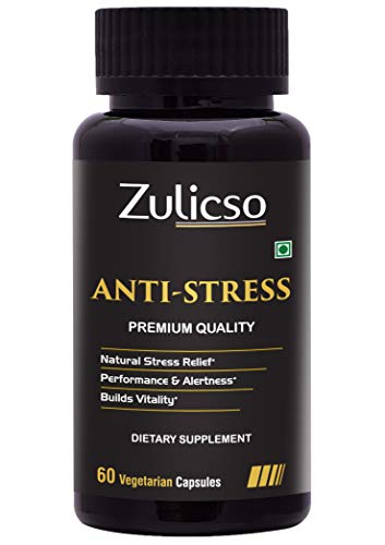 Zulicso Antistress Vegetarian Capsules 500mg | Herbal & Natural Supplement for Stress Relief | – 60 Veg Capsules