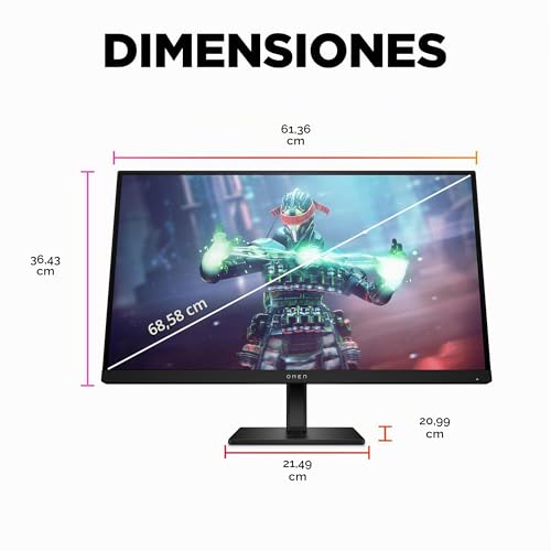 OMEN 27s Monitor Gaming 27" FHD 1920 x 1080 a 240Hz, IPS, 16:9, 1ms, HDMI, Antirreflejo,AMD FreeSync Premium, Compatible con Consolas Negro