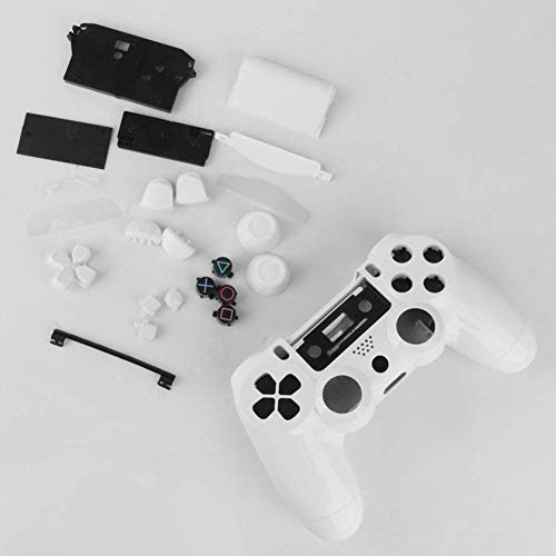 DierCosy Replacement Full Housing Shell Case Cover with Buttons Mod Kit for PlayStation4 PS4 Wireless Controller White Electronic Accessories