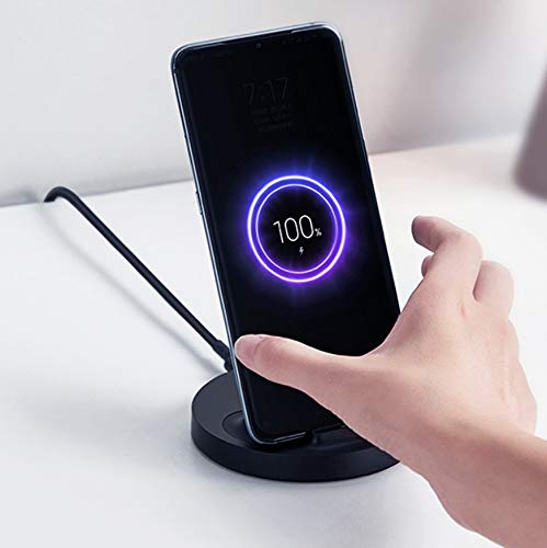 Cargador inalámbrico vertical Xiaomi 20 W Max con carga flash Qi compatible con múltiples soportes de seguridad horizontal para Mi 9 (20W) MIX 2S - Imagen 5