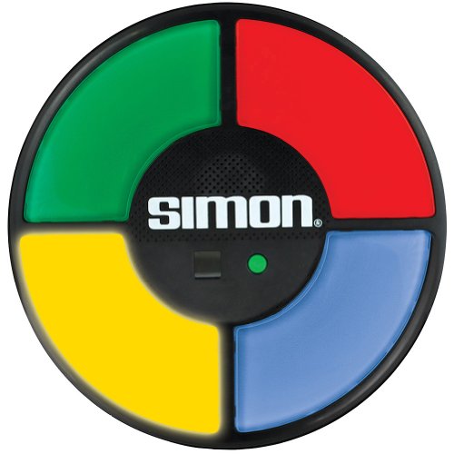 Basic Fun Simon Electronic Game with Digital Screen and Built-In Counter, 9-Inch Diameter