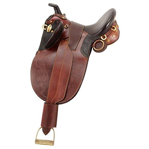 Australian Outrider AOC Stock Poley Wide Tree Saddle w. Horn 17in